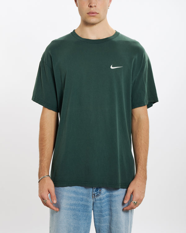 90s Nike Heavyweight 'Mini Swoosh' Tee <br>L