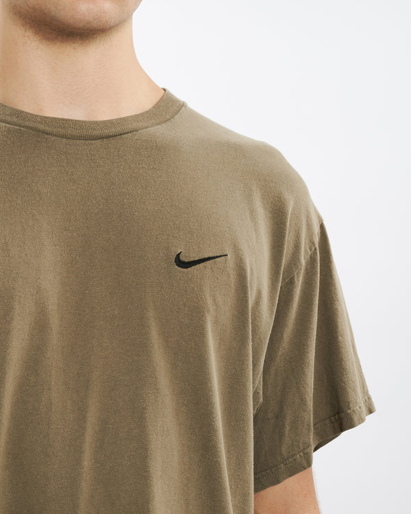 90s Nike Heavyweight 'Mini Swoosh' Tee <br>L