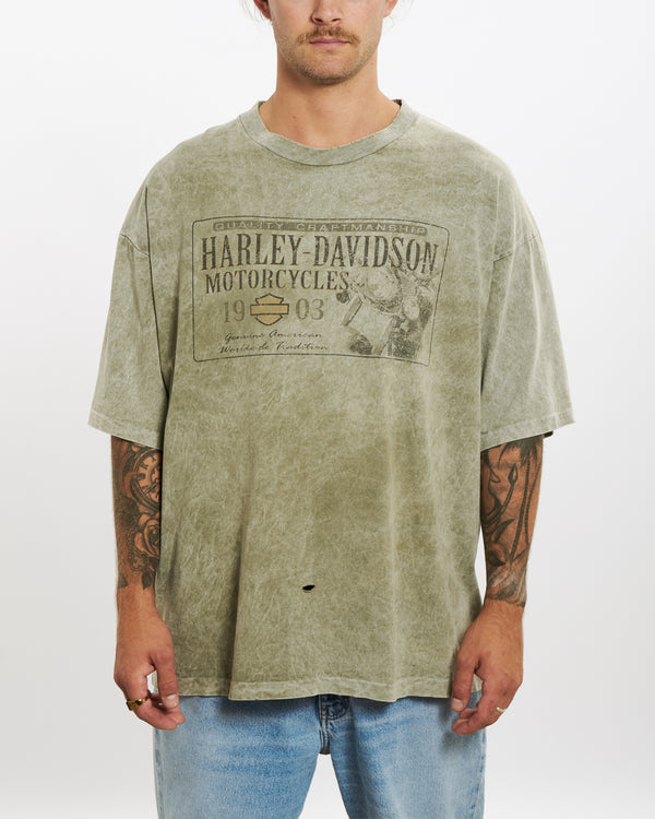 Vintage Harley Davidson Tee <br>XL , The Real Deal , newtown, sydney, australia, thrift store, opshop, preloved, secondhand, sustainable, retro, antique, 70s, 80s, 90s, 2000s, 00s, fashion, clothing, streetwear, trendy, garment, style, boutique, store, shop, archive, sale, cheap, best, top