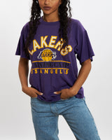 Vintage 80s Los Angeles Lakers Tee <br>XS , The Real Deal , newtown, sydney, australia, thrift store, opshop, preloved, secondhand, sustainable, retro, antique, 70s, 80s, 90s, 2000s, 00s, fashion, clothing, streetwear, trendy, garment, style, boutique, store, shop, archive, sale, cheap, best, top