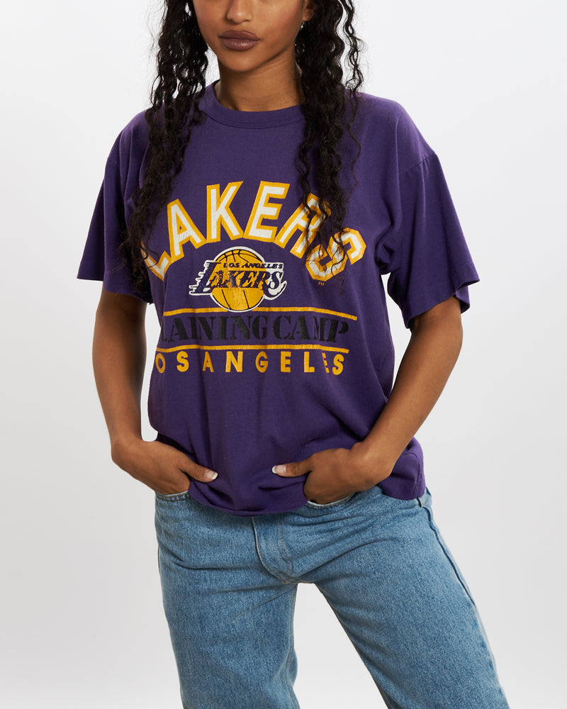 Vintage 80s Los Angeles Lakers Tee <br>XS , The Real Deal , newtown, sydney, australia, thrift store, opshop, preloved, secondhand, sustainable, retro, antique, 70s, 80s, 90s, 2000s, 00s, fashion, clothing, streetwear, trendy, garment, style, boutique, store, shop, archive, sale, cheap, best, top