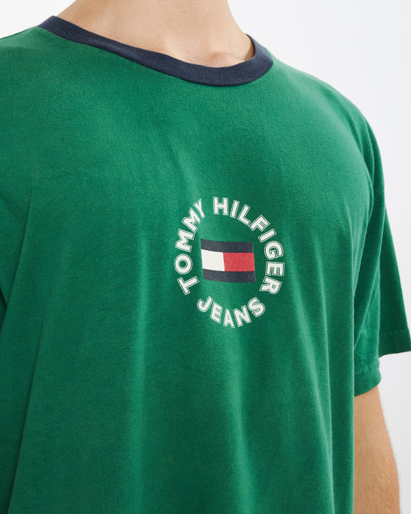 90s Tommy Hilfiger Jeans Tee <br>L