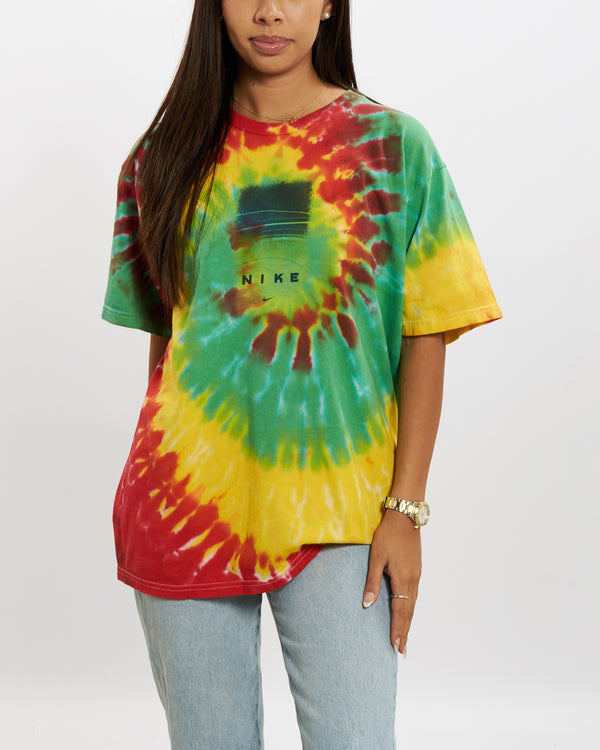 Vintage 90s Nike Tie Dye Tee <br>M , The Real Deal , newtown, sydney, australia, thrift store, opshop, preloved, secondhand, sustainable, retro, antique, 70s, 80s, 90s, 2000s, 00s, fashion, clothing, streetwear, trendy, garment, style, boutique, store, shop, archive, sale, cheap, best, top