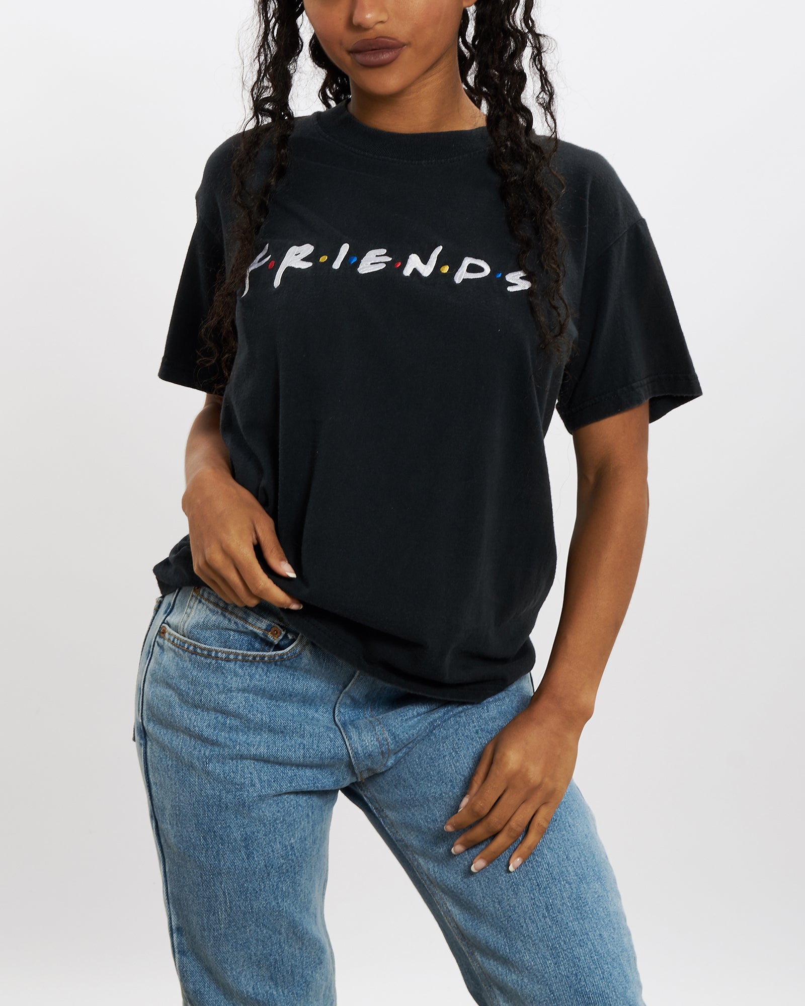 Vintage Friends Embroidered Tee XS