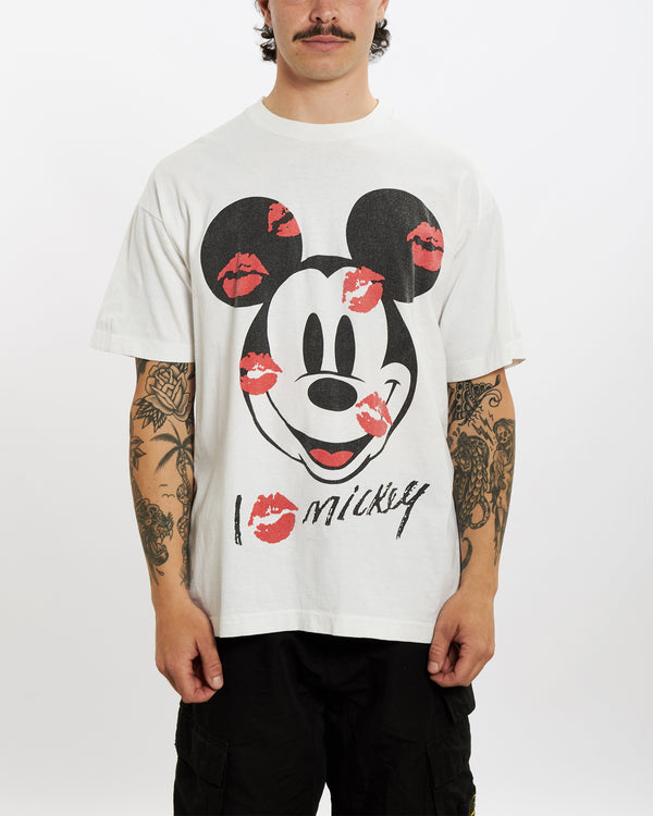 Vintage 90s Mickey Mouse Tee <br>L , The Real Deal , newtown, sydney, australia, thrift store, opshop, preloved, secondhand, sustainable, retro, antique, 70s, 80s, 90s, 2000s, 00s, fashion, clothing, streetwear, trendy, garment, style, boutique, store, shop, archive, sale, cheap, best, top