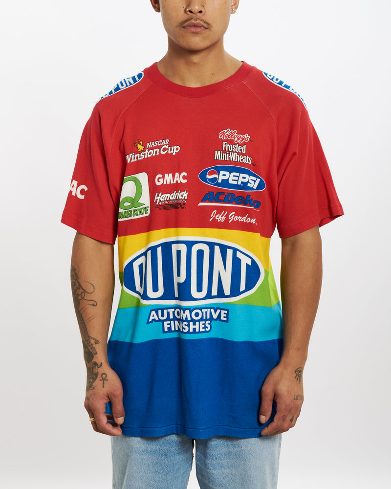 Vintage 1997 NASCAR All Over Print Tee <br>XL , The Real Deal , newtown, sydney, australia, thrift store, opshop, preloved, secondhand, sustainable, retro, antique, 70s, 80s, 90s, 2000s, 00s, fashion, clothing, streetwear, trendy, garment, style, boutique, store, shop, archive, sale, cheap, best, top