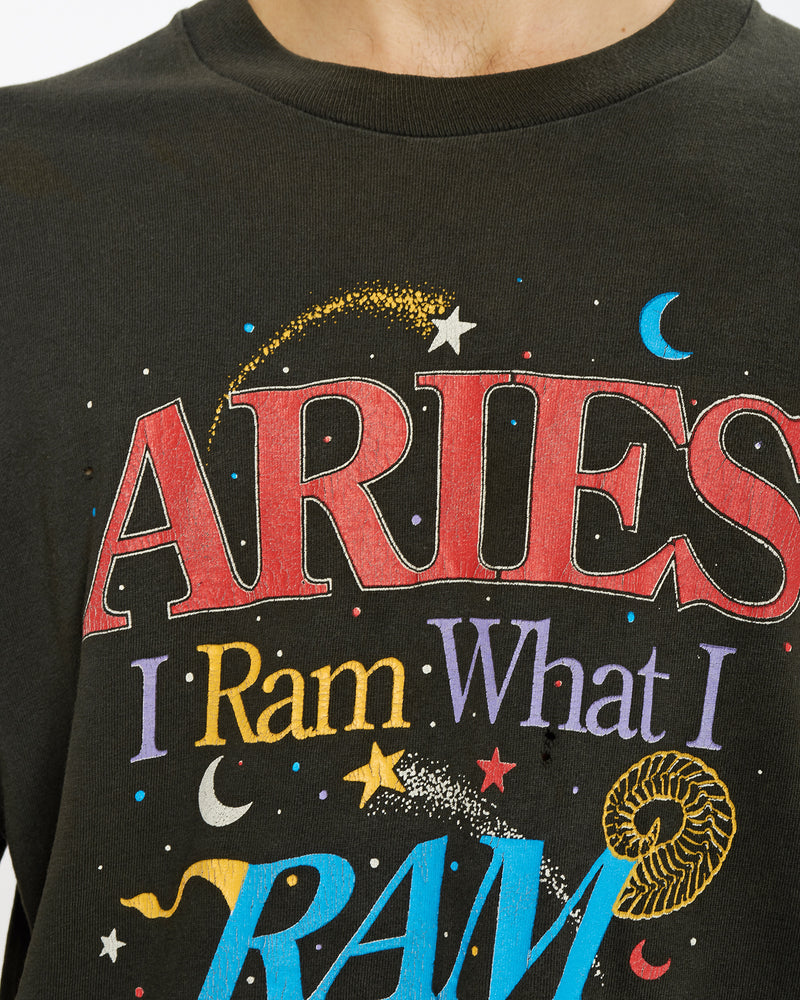 90s Aries Astrological Tee <br>L