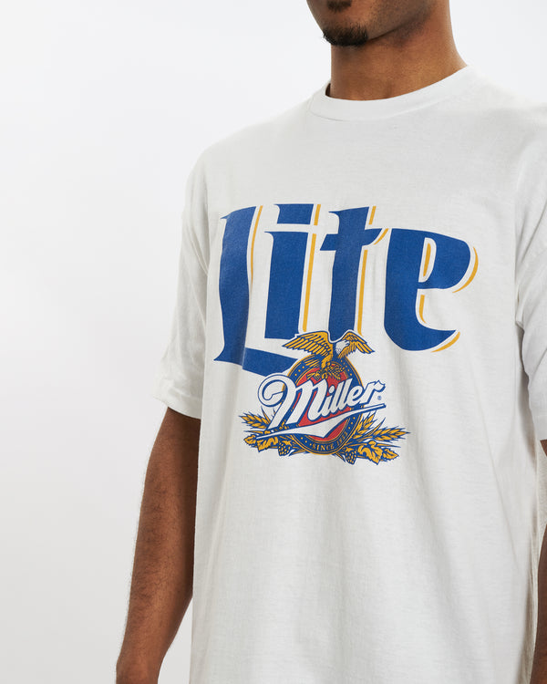Vintage 90s Miller Lite Tee <br>L , The Real Deal , newtown, sydney, australia, thrift store, opshop, preloved, secondhand, sustainable, retro, antique, 70s, 80s, 90s, 2000s, 00s, fashion, clothing, streetwear, trendy, garment, style, boutique, store, shop, archive, sale, cheap, best, top