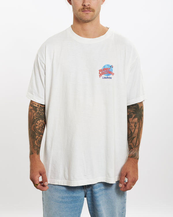 Vintage Planet Hollywod 'London' Tee <br>XL , The Real Deal , newtown, sydney, australia, thrift store, opshop, preloved, secondhand, sustainable, retro, antique, 70s, 80s, 90s, 2000s, 00s, fashion, clothing, streetwear, trendy, garment, style, boutique, store, shop, archive, sale, cheap, best, top