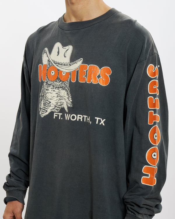 90s Hooters 'Ft. Worth, Texas' Long Sleeve Tee <br>L