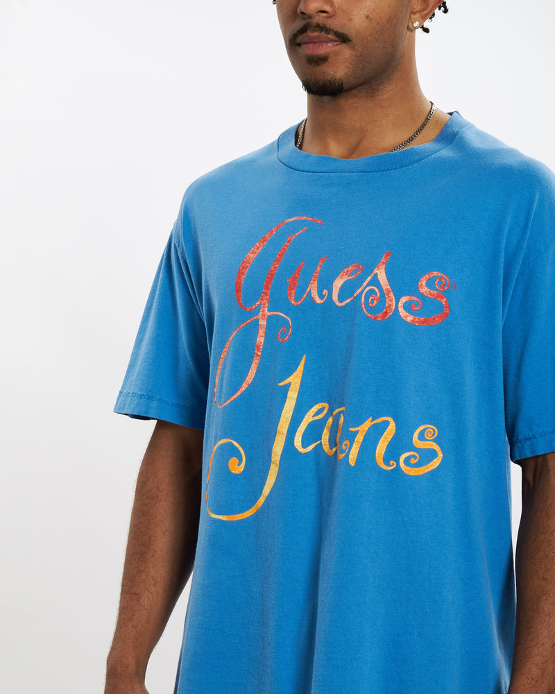 Vintage 90s Guess Jeans Tee <br>L , The Real Deal , newtown, sydney, australia, thrift store, opshop, preloved, secondhand, sustainable, retro, antique, 70s, 80s, 90s, 2000s, 00s, fashion, clothing, streetwear, trendy, garment, style, boutique, store, shop, archive, sale, cheap, best, top