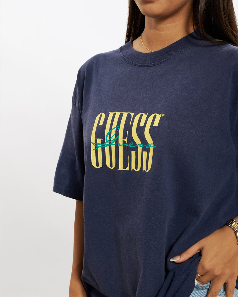 Vintage 90s Guess Spell Out Tee <br>L , The Real Deal , newtown, sydney, australia, thrift store, opshop, preloved, secondhand, sustainable, retro, antique, 70s, 80s, 90s, 2000s, 00s, fashion, clothing, streetwear, trendy, garment, style, boutique, store, shop, archive, sale, cheap, best, top