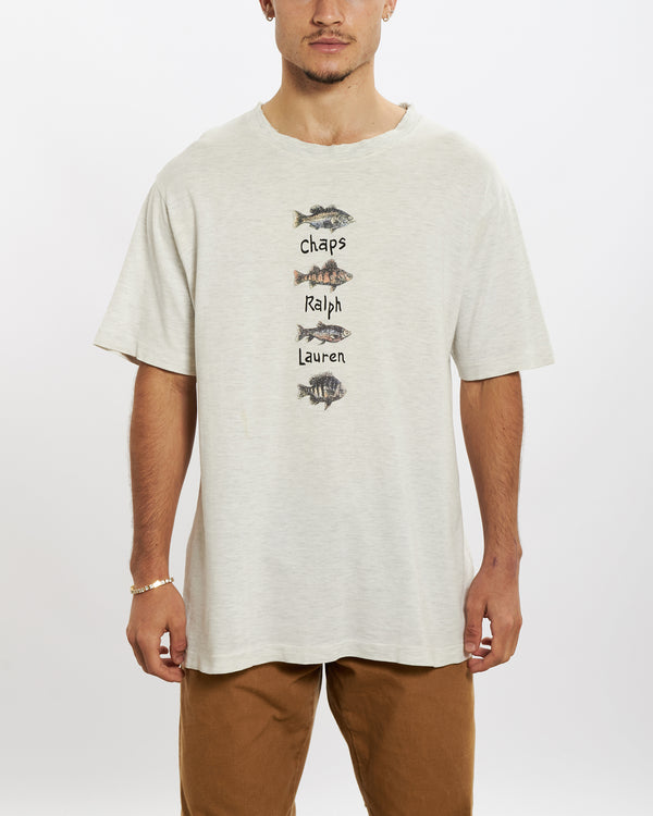 Vintage 90s Chaps Ralph Lauren 'Fish' Tee <br>L , The Real Deal , newtown, sydney, australia, thrift store, opshop, preloved, secondhand, sustainable, retro, antique, 70s, 80s, 90s, 2000s, 00s, fashion, clothing, streetwear, trendy, garment, style, boutique, store, shop, archive, sale, cheap, best, top