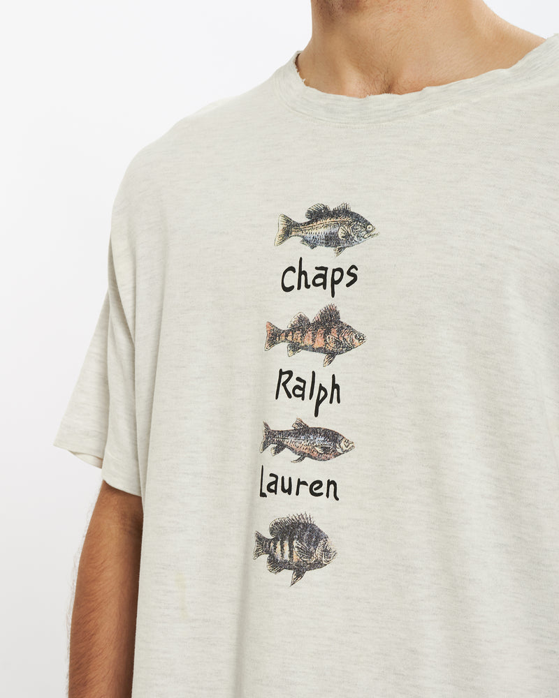 90s Chaps Ralph Lauren 'Fish' Tee <br>L