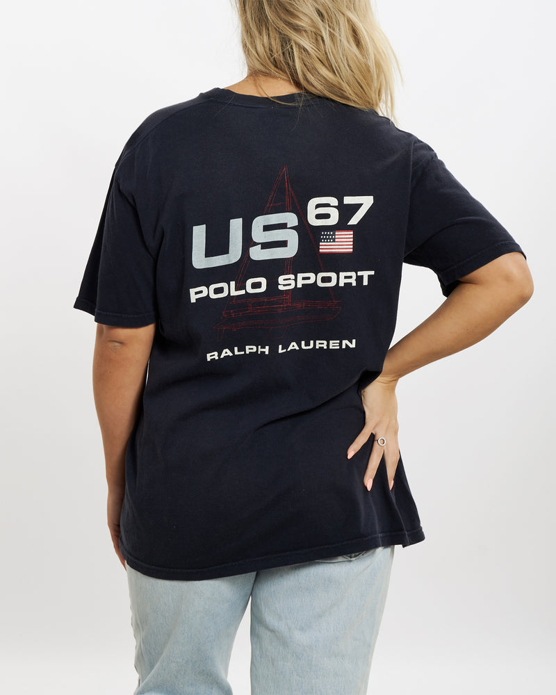 90s Polo Sport Ralph Lauren 'RL-67' Tee <br>M