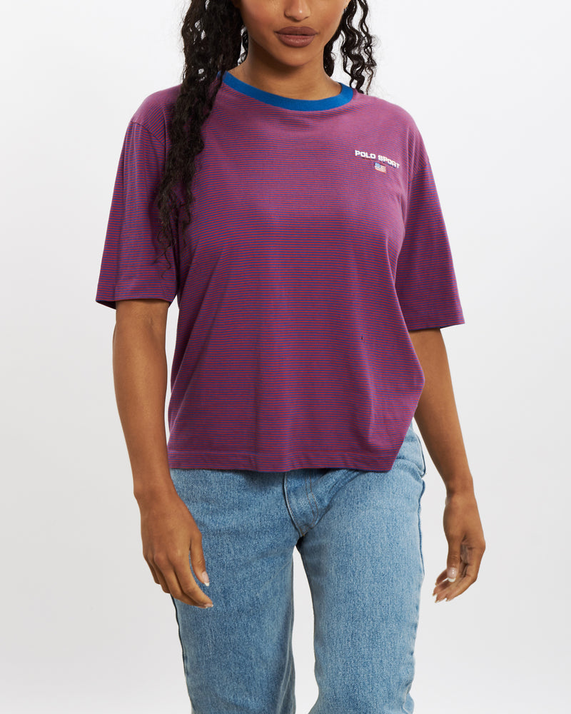 Vintage Polo Sport Striped Tee <br>XS , The Real Deal , newtown, sydney, australia, thrift store, opshop, preloved, secondhand, sustainable, retro, antique, 70s, 80s, 90s, 2000s, 00s, fashion, clothing, streetwear, trendy, garment, style, boutique, store, shop, archive, sale, cheap, best, top