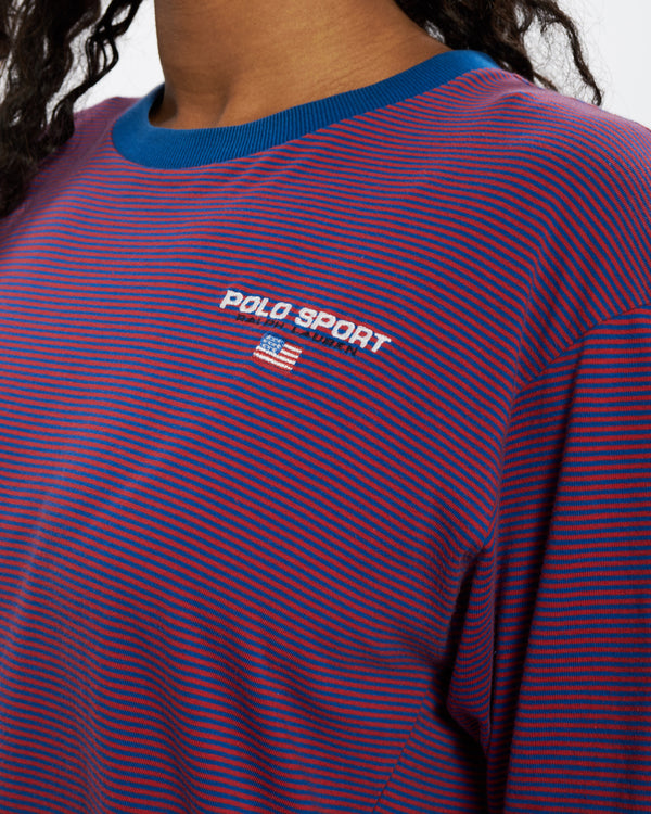 Vintage Polo Sport Striped Tee <br>XS