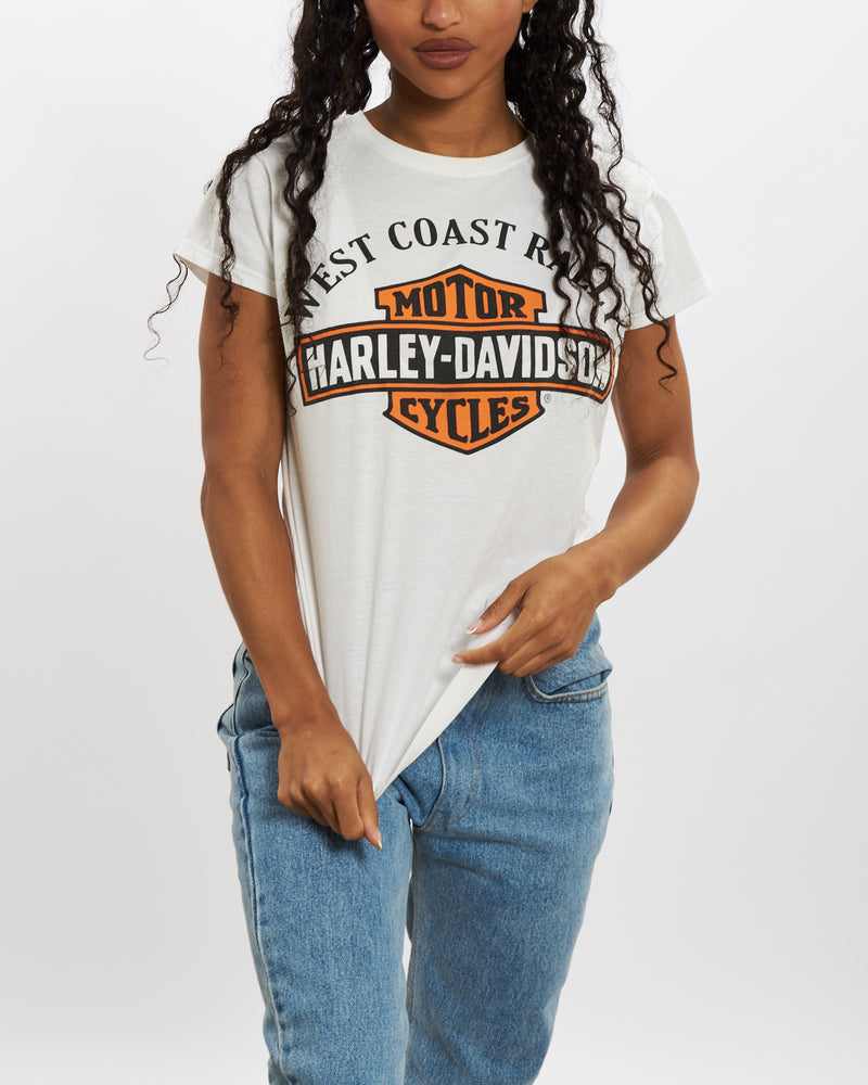 Vintage Y2K Harley Davidson 'West Coast Rally' Tee <br>XS , The Real Deal , newtown, sydney, australia, thrift store, opshop, preloved, secondhand, sustainable, retro, antique, 70s, 80s, 90s, 2000s, 00s, fashion, clothing, streetwear, trendy, garment, style, boutique, store, shop, archive, sale, cheap, best, top