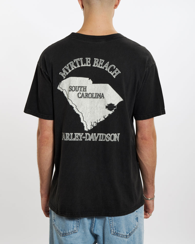 Vintage 1998 Harley Davidson 'Myrtle Beach' Tee <br>L , The Real Deal , newtown, sydney, australia, thrift store, opshop, preloved, secondhand, sustainable, retro, antique, 70s, 80s, 90s, 2000s, 00s, fashion, clothing, streetwear, trendy, garment, style, boutique, store, shop, archive, sale, cheap, best, top