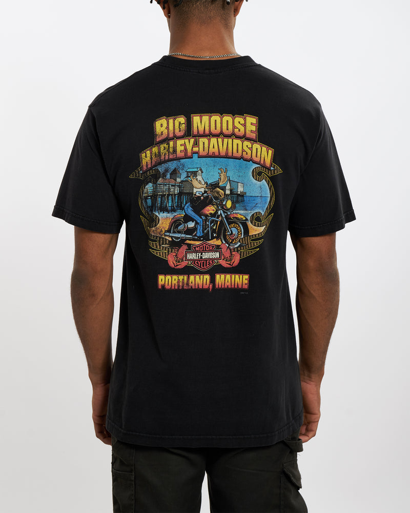 Vintage Harley Davidson 'Portland, Maine' Tee <br>L , The Real Deal , newtown, sydney, australia, thrift store, opshop, preloved, secondhand, sustainable, retro, antique, 70s, 80s, 90s, 2000s, 00s, fashion, clothing, streetwear, trendy, garment, style, boutique, store, shop, archive, sale, cheap, best, top