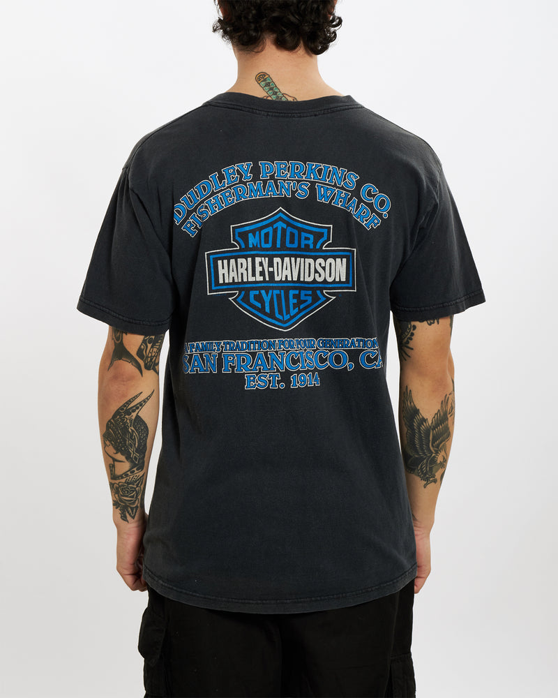 Vintage 1997 Harley Davidson 'San Francisco' Tee <br>L , The Real Deal , newtown, sydney, australia, thrift store, opshop, preloved, secondhand, sustainable, retro, antique, 70s, 80s, 90s, 2000s, 00s, fashion, clothing, streetwear, trendy, garment, style, boutique, store, shop, archive, sale, cheap, best, top