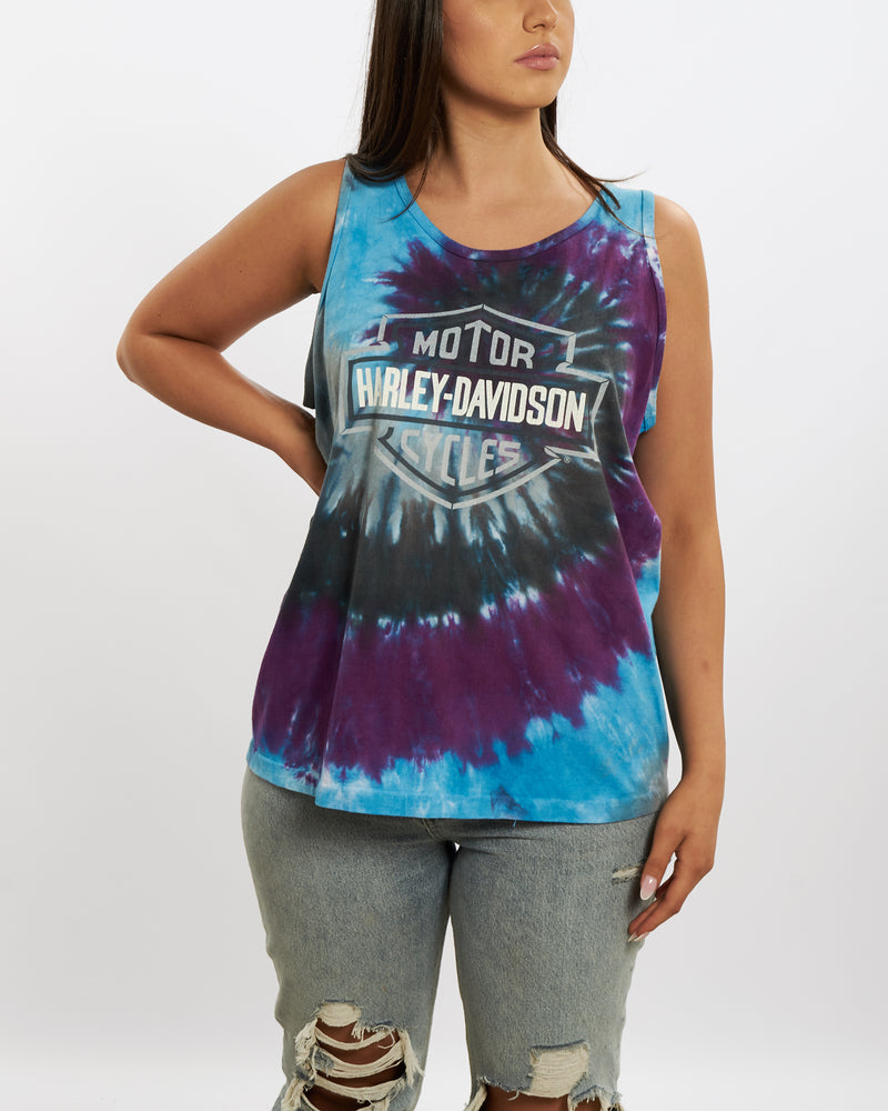 Vintage 90s Harley Davidson Tie Dye Tank Top <br>M , The Real Deal , newtown, sydney, australia, thrift store, opshop, preloved, secondhand, sustainable, retro, antique, 70s, 80s, 90s, 2000s, 00s, fashion, clothing, streetwear, trendy, garment, style, boutique, store, shop, archive, sale, cheap, best, top