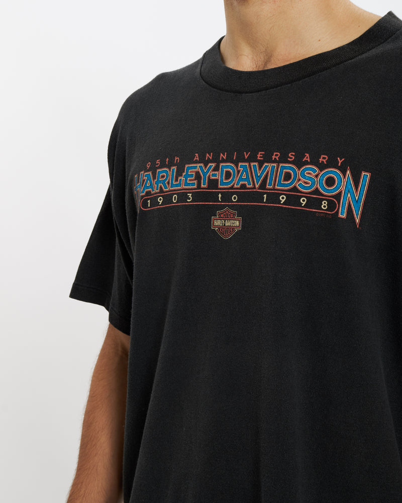 Vintage 1998 Harley Davidson 'Trois-Riviere, Canada' Tee <br>L , The Real Deal , newtown, sydney, australia, thrift store, opshop, preloved, secondhand, sustainable, retro, antique, 70s, 80s, 90s, 2000s, 00s, fashion, clothing, streetwear, trendy, garment, style, boutique, store, shop, archive, sale, cheap, best, top