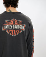Vintage Harley Davidson 'Winged Motorbike' Long Sleeve Tee <br>L