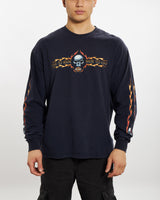 Vintage Harley Davidson Long Sleeve Tee <br>L , The Real Deal , newtown, sydney, australia, thrift store, opshop, preloved, secondhand, sustainable, retro, antique, 70s, 80s, 90s, 2000s, 00s, fashion, clothing, streetwear, trendy, garment, style, boutique, store, shop, archive, sale, cheap, best, top