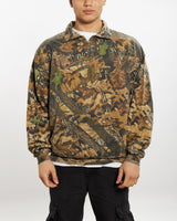 Vintage Real Tree Camo Quarter Zip Sweatshirt <br>L