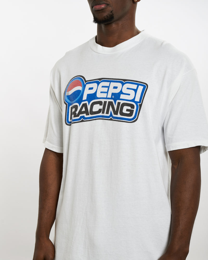 Vintage 90s Pepsi Racing Tee <br>XL , The Real Deal , newtown, sydney, australia, thrift store, opshop, preloved, secondhand, sustainable, retro, antique, 70s, 80s, 90s, 2000s, 00s, fashion, clothing, streetwear, trendy, garment, style, boutique, store, shop, archive, sale, cheap, best, top