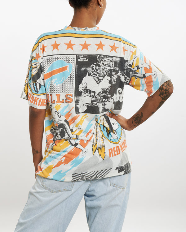 90s NFL All Over Print Tee <br>M
