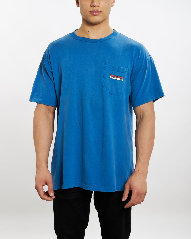 Vintage 90s Marlboro Cigarettes Tee <br>L , The Real Deal , newtown, sydney, australia, thrift store, opshop, preloved, secondhand, sustainable, retro, antique, 70s, 80s, 90s, 2000s, 00s, fashion, clothing, streetwear, trendy, garment, style, boutique, store, shop, archive, sale, cheap, best, top