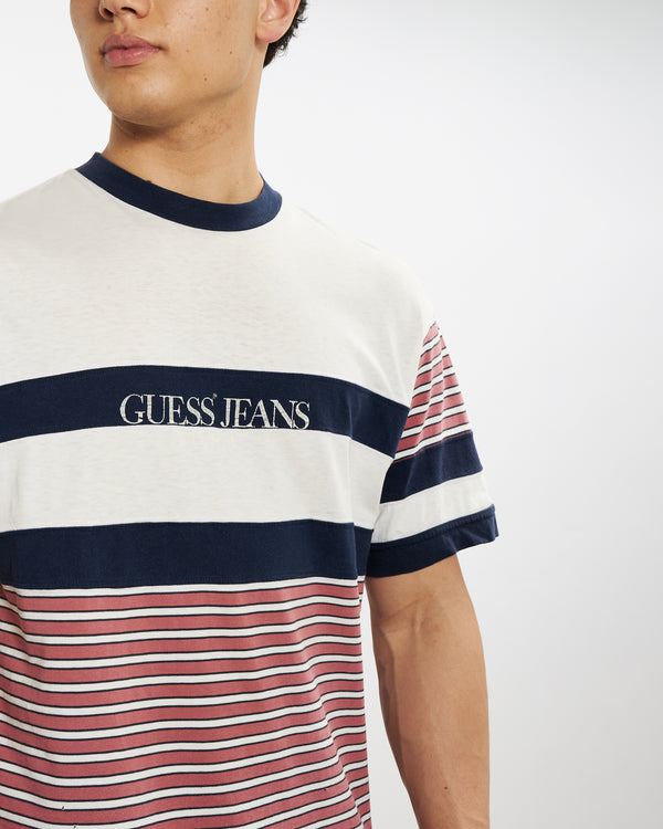 90s Guess Jeans Striped Tee <br>L