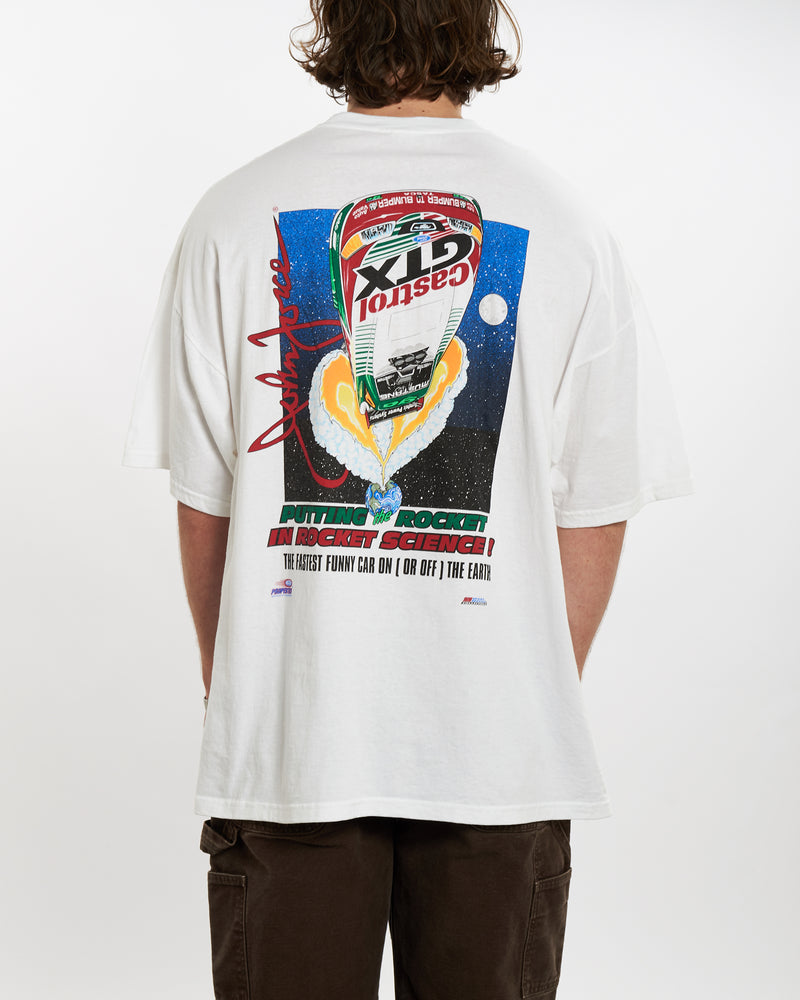 Vintage Deadstock Racing Tee <br>XL , The Real Deal , newtown, sydney, australia, thrift store, opshop, preloved, secondhand, sustainable, retro, antique, 70s, 80s, 90s, 2000s, 00s, fashion, clothing, streetwear, trendy, garment, style, boutique, store, shop, archive, sale, cheap, best, top