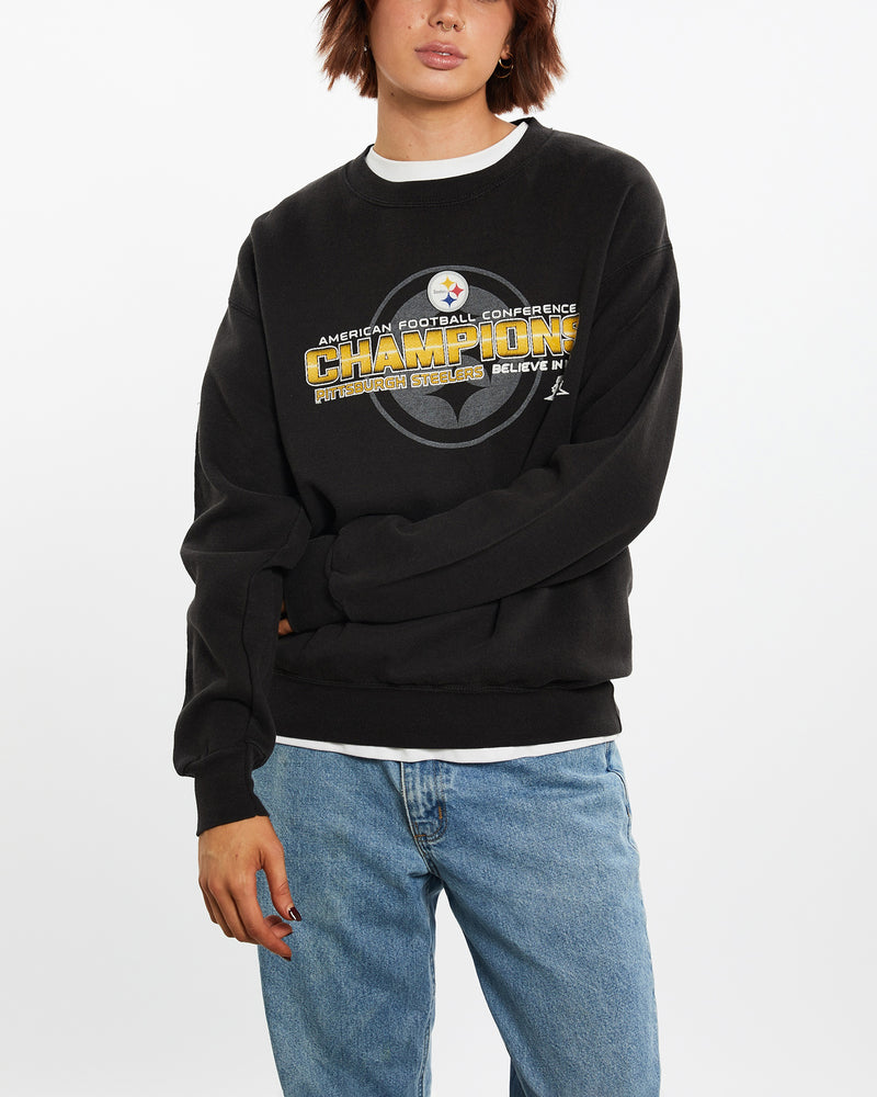 Vintage NFL Pittsburgh Steelers Sweatshirt <br>M , The Real Deal , newtown, sydney, australia, thrift store, opshop, preloved, secondhand, sustainable, retro, antique, 70s, 80s, 90s, 2000s, 00s, fashion, clothing, streetwear, trendy, garment, style, boutique, store, shop, archive, sale, cheap, best, top