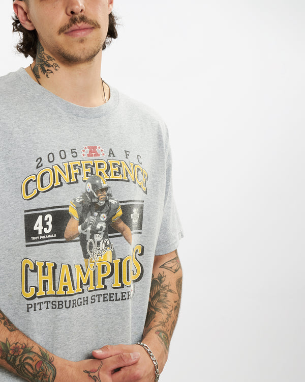 Vintage NFL Pittsburgh Steelers Tee <br>L , The Real Deal , newtown, sydney, australia, thrift store, opshop, preloved, secondhand, sustainable, retro, antique, 70s, 80s, 90s, 2000s, 00s, fashion, clothing, streetwear, trendy, garment, style, boutique, store, shop, archive, sale, cheap, best, top