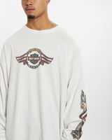Vintage Harley Davidson Long Sleeve Tee <br>XXL , The Real Deal , newtown, sydney, australia, thrift store, opshop, preloved, secondhand, sustainable, retro, antique, 70s, 80s, 90s, 2000s, 00s, fashion, clothing, streetwear, trendy, garment, style, boutique, store, shop, archive, sale, cheap, best, top
