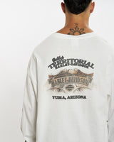 Vintage Harley Davidson Long Sleeve Tee <br>XXL , The Real Deal , newtown, sydney, australia, thrift store, opshop, preloved, secondhand, sustainable, retro, antique, 70s, 80s, 90s, 2000s, 00s, fashion, clothing, streetwear, trendy, garment, style, boutique, store, shop, archive, sale, cheap, best, top