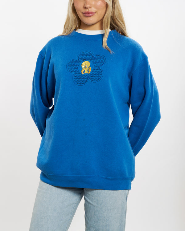 1999 Looney Tunes 'Tweety' Embroidered Sweatshirt <br>M