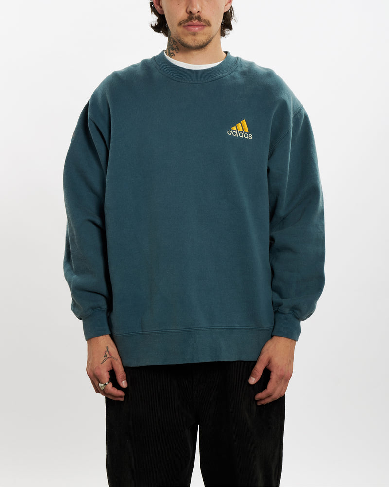 Vintage 90s Adidas Embroidered Sweatshirt <br>L , The Real Deal , newtown, sydney, australia, thrift store, opshop, preloved, secondhand, sustainable, retro, antique, 70s, 80s, 90s, 2000s, 00s, fashion, clothing, streetwear, trendy, garment, style, boutique, store, shop, archive, sale, cheap, best, top