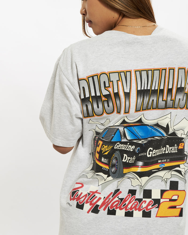 Vintage 90s Wallace Racing Tee <br>S , The Real Deal , newtown, sydney, australia, thrift store, opshop, preloved, secondhand, sustainable, retro, antique, 70s, 80s, 90s, 2000s, 00s, fashion, clothing, streetwear, trendy, garment, style, boutique, store, shop, archive, sale, cheap, best, top