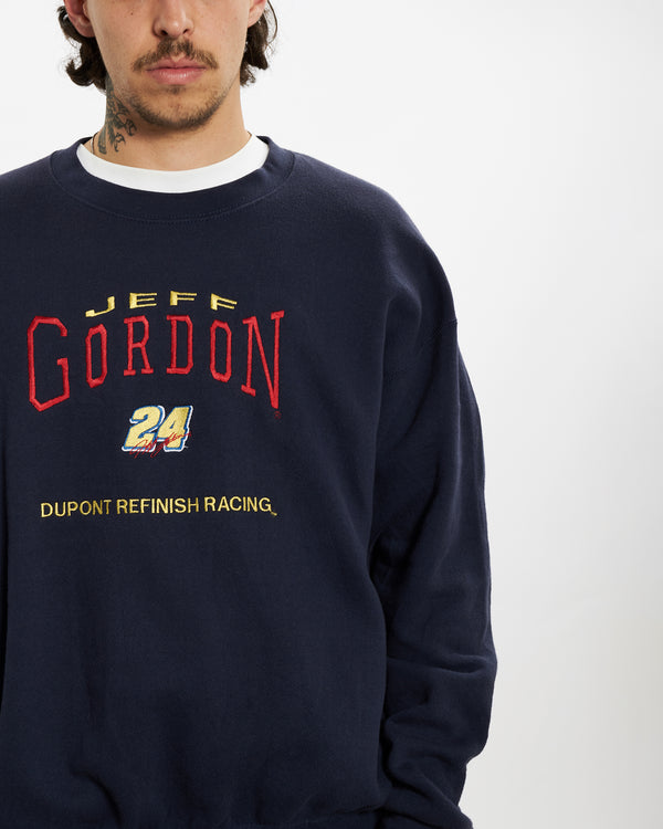 90s Jeff Gordon NASCAR Embroidered Sweatshirt <br>L