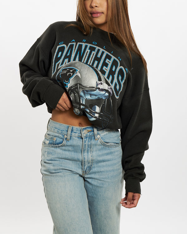 90s NFL Carolina Panthers Cropped Sweatshirt <br>XS