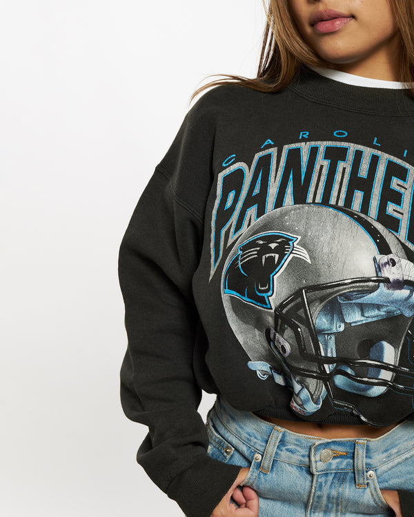 90s NFL Carolina Panthers Cropped Sweatshirt <br>XS