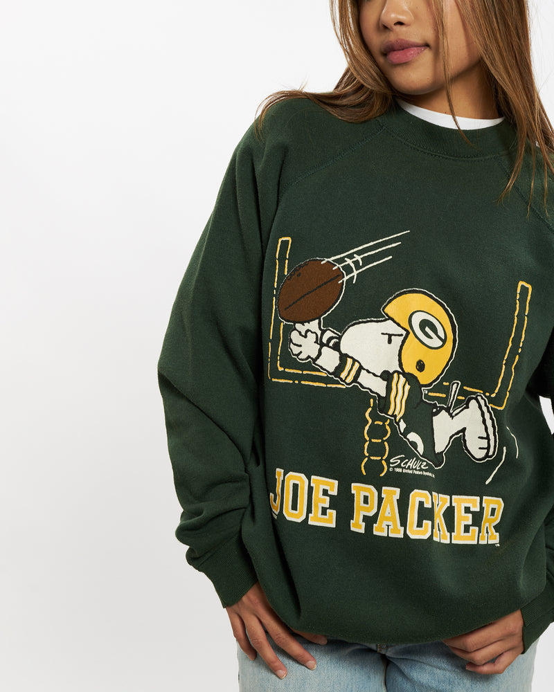 Vintage 80s Snoopy x Green Bay Packers Sweatshirt <br>S , The Real Deal , newtown, sydney, australia, thrift store, opshop, preloved, secondhand, sustainable, retro, antique, 70s, 80s, 90s, 2000s, 00s, fashion, clothing, streetwear, trendy, garment, style, boutique, store, shop, archive, sale, cheap, best, top