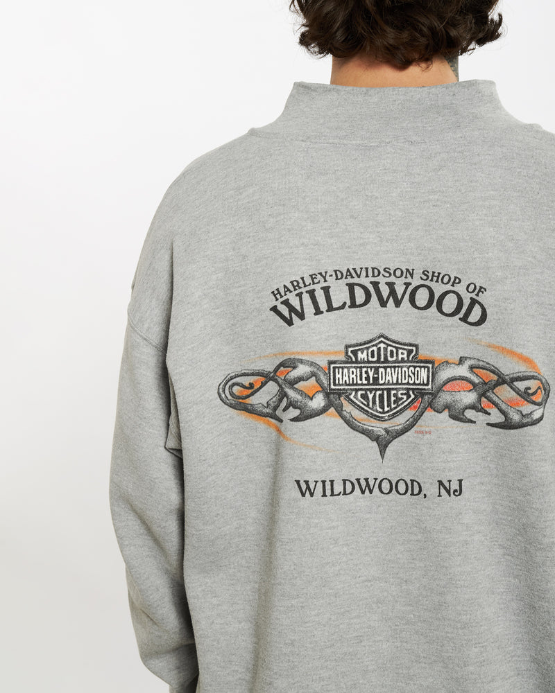 Vintage Harley Davidson Full Zip Sweatshirt <br>L