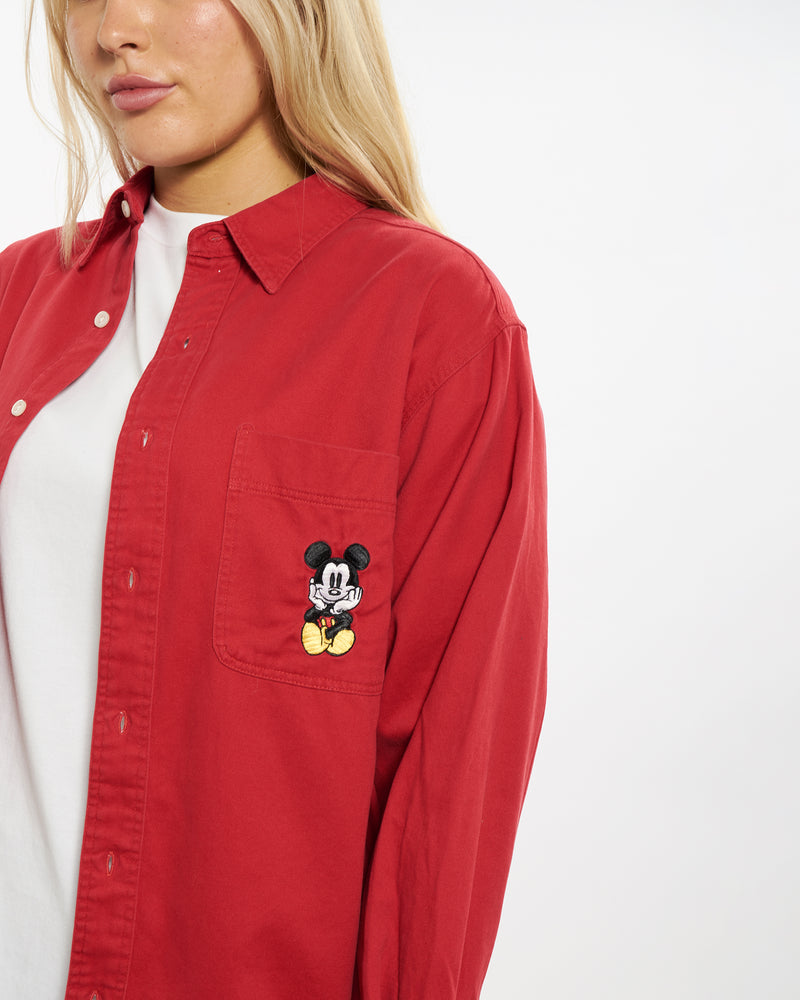 90s Mickey Mouse Button Up Shirt <br>M