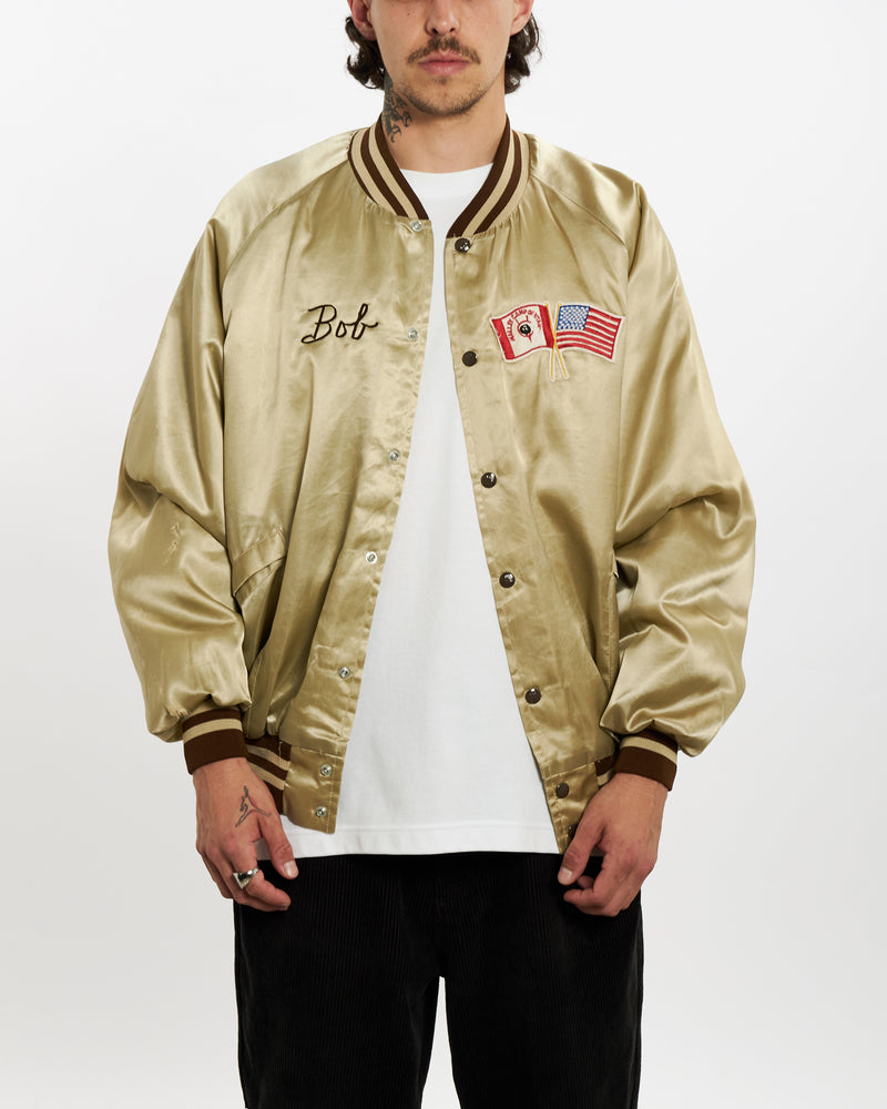 Vintage 90s Satin Bomber Jacket <br>L , The Real Deal , newtown, sydney, australia, thrift store, opshop, preloved, secondhand, sustainable, retro, antique, 70s, 80s, 90s, 2000s, 00s, fashion, clothing, streetwear, trendy, garment, style, boutique, store, shop, archive, sale, cheap, best, top