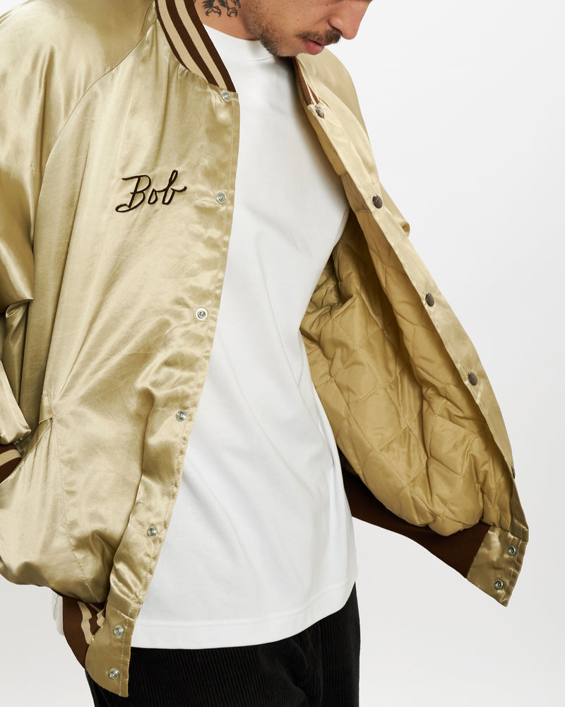 Vintage 90s Satin Bomber Jacket <br>L , The Real Deal , newtown, sydney, australia, thrift store, opshop, preloved, secondhand, sustainable, retro, antique, 70s, 80s, 90s, 2000s, 00s, fashion, clothing, streetwear, trendy, garment, style, boutique, store, shop, archive, sale, cheap, best, top